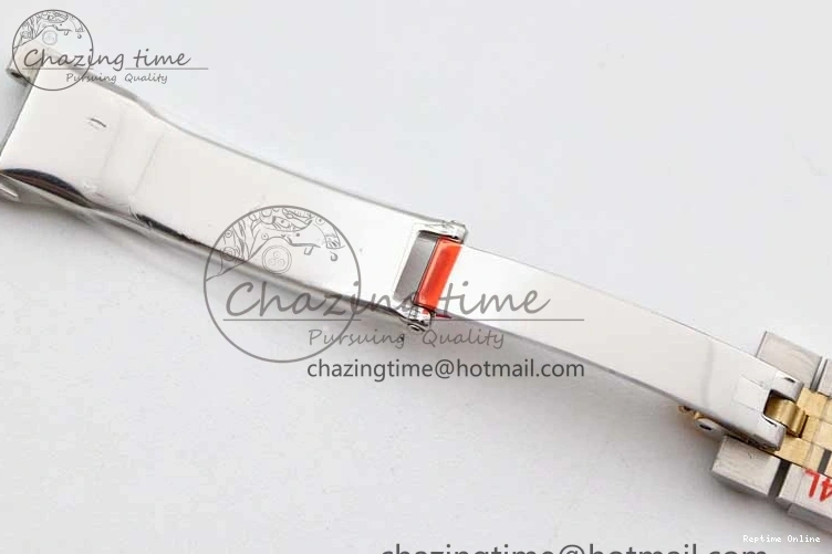 1219 Bright Lady DateJust 28 SS YG TWF Diamonds Bezel 1:1 Best Edition Green Dial Roman Markers on Jubilee Bracelet NH 2135